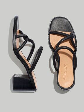 Madewell The Tayla Sandal in Black Leather